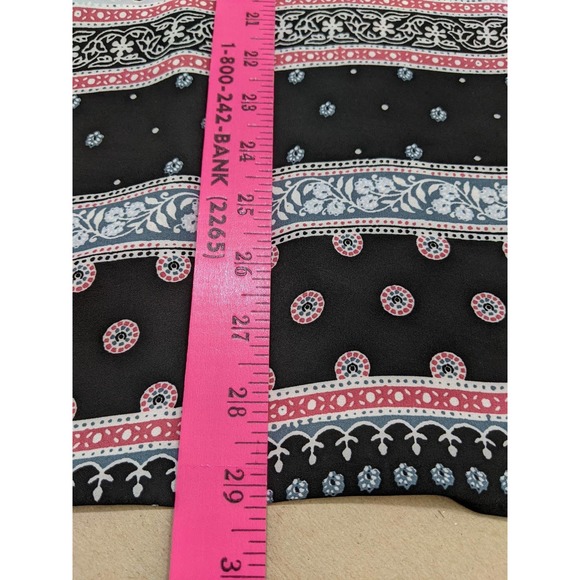 S SMALL New Ann taylor LOFT blouse Tunic Top floral flower multi red blue black - Picture 7 of 9